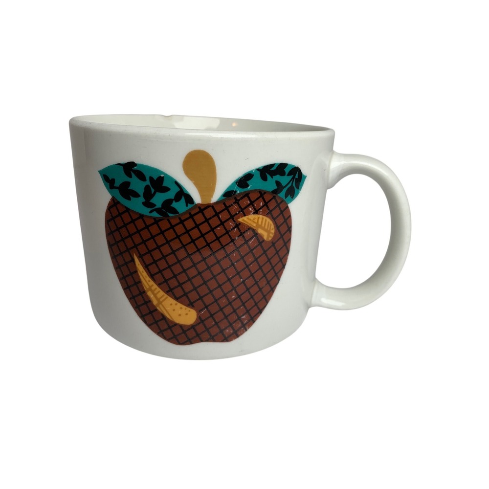 Vintage Tabletops Unlimited A is for Apple Ceramic Coffee Mug Retro Kitchen